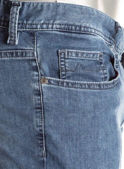 Alberto Jeans Pipe, Regular Fit, Baumwoll-Stretch 9oz, Dunkelblau -Maenner Mode Haus  390969 norm5