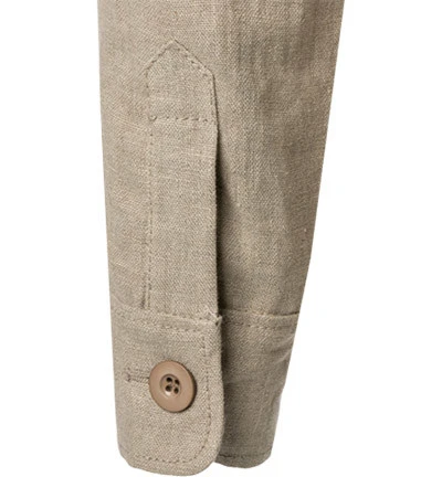 Oscar Jacobson Overshirt, Reines Leinen, Beige 5 Oscar Jacobson Overshirt, Reines Leinen, Beige – Bild 3