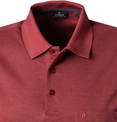 RAGMAN Polo-Shirt, Baumwoll-Jersey, Koralle Meliert 5 RAGMAN Polo-Shirt, Baumwoll-Jersey, Koralle Meliert – Bild 3