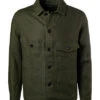 Overshirt, Reines Leinen, Jägergrün -Maenner Mode Haus  391684 norm
