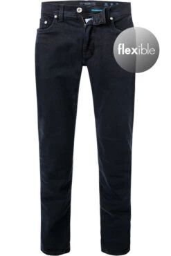Pierre Cardin Jeans Lyon, Tapered Fit, Bio Baumwolle T400® Futureflex 9,4oz, Blau-schwarz