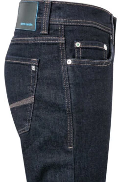 Pierre Cardin Jeans Lyon, Tapered Fit, Bio Baumwolle Futureflex 10,4oz, Blau-schwarz -Maenner Mode Haus  392074 norm3
