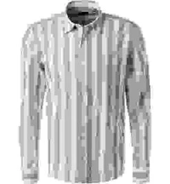 Strellson Hemd, Baumwoll-Leinen, Taupe-weiß Gestreift -Maenner Mode Haus  392582 norm 1