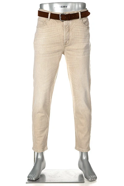 Alberto Jeans, Comfort Fit, Bio Baumwoll-Stretch Cropped, Beige 3 Alberto Jeans, Comfort Fit, Bio Baumwoll-Stretch Cropped, Beige