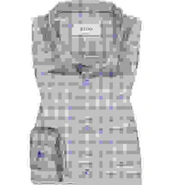 ETON Hemd, Contemporary Fit, Baumwolle-Tencel, Flieder Kariert -Maenner Mode Haus  392853 norm 1