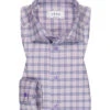 ETON Hemd, Contemporary Fit, Baumwolle-Tencel, Flieder Kariert