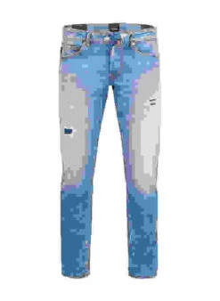 Jeans 19-80, Slim Fit, Baumwoll-Stretch, Light Sky Destroyed -Maenner Mode Haus  393055 norm 1