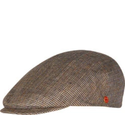 Sportmütze, Leinen, Taupe Meliert