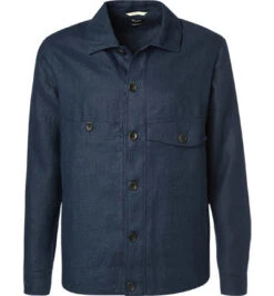 Overshirt, Reines Leinen, Navy