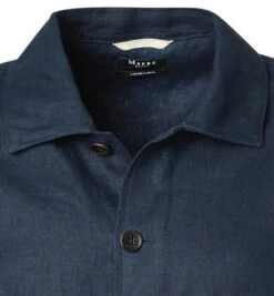 Overshirt, Reines Leinen, Navy -Maenner Mode Haus  394017 norm2