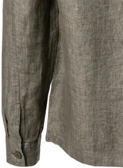 Overshirt, Tailored Fit, Reines Leinen, Olivgrün -Maenner Mode Haus  394164 norm4