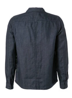 Overshirt, Tailored Fit, Reines Leinen, Nachtblau -Maenner Mode Haus  394165 norm2