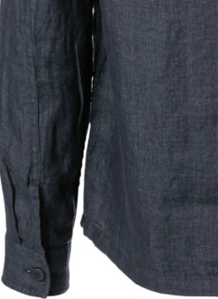 Overshirt, Tailored Fit, Reines Leinen, Nachtblau -Maenner Mode Haus  394165 norm4
