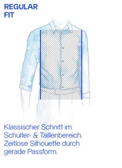Overshirt, Tailored Fit, Reines Leinen, Nachtblau -Maenner Mode Haus  394165 norm5