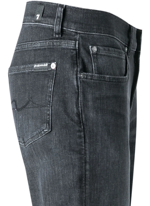 7 For All Mankind Jeans Slimmy, Tapered Fit, Baumwoll-Stretch 10oz, Schwarz 6 7 For All Mankind Jeans Slimmy, Tapered Fit, Baumwoll-Stretch 10oz, Schwarz – Bild 4