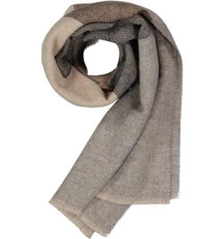 Eagle Schal, Reine Wolle, Hellgrau-braun