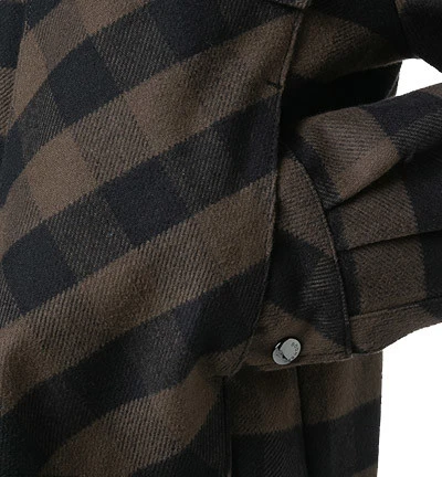 Bogner Overshirt, Baumwolle Gefüttert, Dunkelbraun-schwarz Kariert 6 Bogner Overshirt, Baumwolle Gefüttert, Dunkelbraun-schwarz Kariert – Bild 4