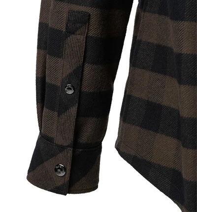Bogner Overshirt, Baumwolle Gefüttert, Dunkelbraun-schwarz Kariert 5 Bogner Overshirt, Baumwolle Gefüttert, Dunkelbraun-schwarz Kariert – Bild 3