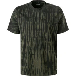 Marc O'Polo T-Shirt, Bio Baumwolle, Dunkelgrün Gemustert