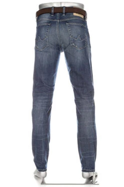 Alberto Jeans Slipe, Tapered Fit, Baumwoll-Stretch, Dunkelblau -Maenner Mode Haus  396130 norm3
