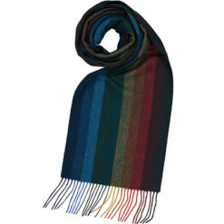 Schal, Wolle, Grün Gestreift