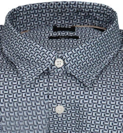 Hemd, Slim Fit, Mikrofaser, Pastellblau Gemustert 7 Hemd, Slim Fit, Mikrofaser, Pastellblau Gemustert -Maenner Mode Haus 396320 norm2