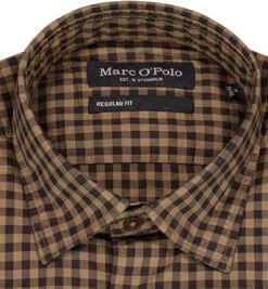 Marc O'Polo Hemd, Regular Fit, Bio Baumwolle, Braun-schwarz Kariert -Maenner Mode Haus  396437 norm2