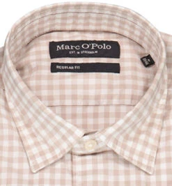 Marc O'Polo Hemd, Regular Fit, Bio Baumwolle, Beige-weiß Kariert -Maenner Mode Haus  396438 norm2