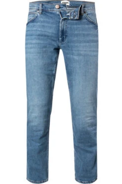 Wrangler Jeans Greensboro, Regular Straight, Baumwoll-Stretch 14,75oz, Jeansblau