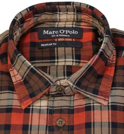 Marc O'Polo Hemd, Regular Fit, Bio Baumwolle, Ziegelrot-braun Kariert -Maenner Mode Haus  397143 norm2