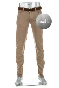 Alberto Jeans Pipe, Regular Fit, Baumwolle T400® 11oz, Beige