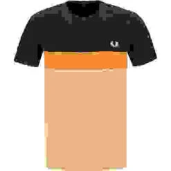 Fred Perry T-Shirt, Baumwolle, Beige-navy Gestreift -Maenner Mode Haus  397221 norm 1