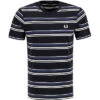 Fred Perry T-Shirt, Baumwolle, Navy Gestreift -Maenner Mode Haus  397229 norm