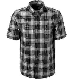 Fred Perry Kurzarmhemd, Baumwolle, Grün-bordeaux Kariert -Maenner Mode Haus  397753 norm 1