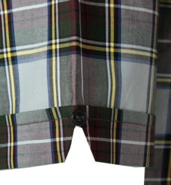 Fred Perry Kurzarmhemd, Baumwolle, Grün-bordeaux Kariert -Maenner Mode Haus  397753 norm3