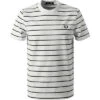 Fred Perry T-Shirt, Baumwolle, Weiß-dunkelblau Gestreift 1 Fred Perry T-Shirt, Baumwolle, Weiß-dunkelblau Gestreift -Maenner Mode Haus 397779 norm