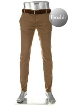 Alberto Hose Rob, Slim Fit, Baumwolle T400® 9,5oz, Hellbraun