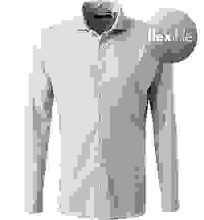 Hemd, Jersey, Hellgrau Gemustert 6 Hemd, Jersey, Hellgrau Gemustert – Bild 4