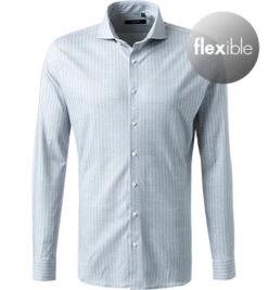 Hemd, Jersey, Hellgrau Gemustert