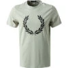 Fred Perry T-Shirt, Baumwolle, Salbei -Maenner Mode Haus  398246 norm