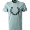 Fred Perry T-Shirt, Baumwolle, Mintgrün -Maenner Mode Haus  398249 norm