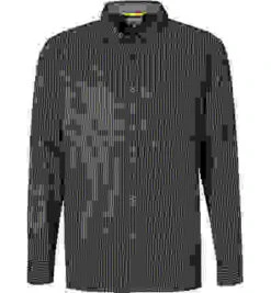 Camel Active Hemd, Regular, Fit, Baumwolle, Orange-schwarz Gemustert -Maenner Mode Haus  398298 norm 1