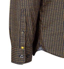 Camel Active Hemd, Regular, Fit, Baumwolle, Orange-schwarz Gemustert -Maenner Mode Haus  398298 norm2