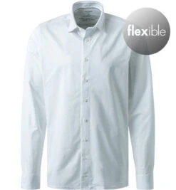 OLYMP Hemd, Modern Fit, Jersey Geruchshemmend, Extra Langer Arm, Weiß