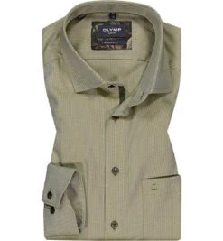 OLYMP Hemd, Modern Fit, Baumwolle, Extra Langer Arm, Lindgrün Meliert