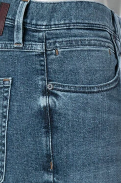 Alberto Jeans Robin, Tapered Fit, Bio Baumwoll-Stretch 10oz, Dunkelblau -Maenner Mode Haus  398567 norm5