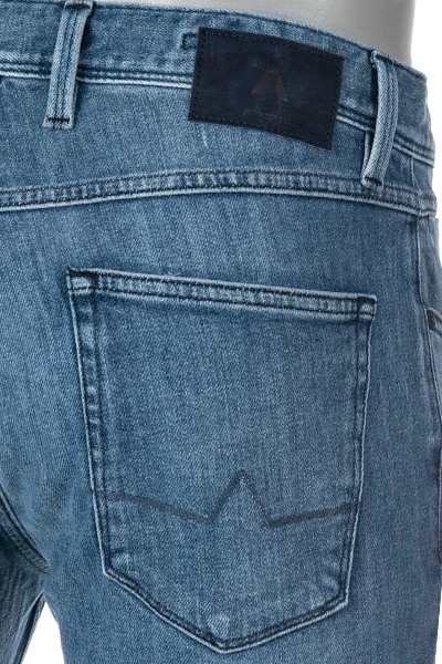 Alberto Jeans Robin, Tapered Fit, Bio Baumwoll-Stretch 10oz, Blau 4 Alberto Jeans Robin, Tapered Fit, Bio Baumwoll-Stretch 10oz, Blau – Bild 2