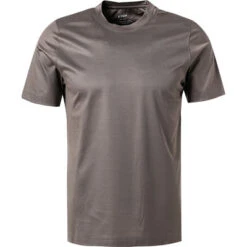 ETON T-Shirt, Slim Fit, Baumwolle, Steingrau