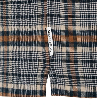 Marc O'Polo Overshirt, Bio Baumwolle, Braun-navy Kariert 4 Marc O'Polo Overshirt, Bio Baumwolle, Braun-navy Kariert – Bild 2