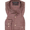 Marc O'Polo Hemd, Regular Fit, Bio Baumwolle, Aubergine Kariert
